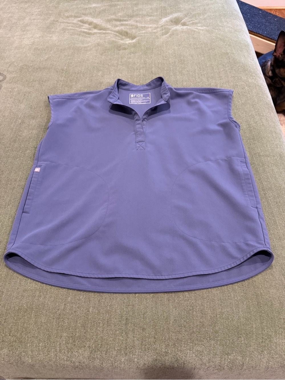 Figs Rafaela Slate Blue Top, XS